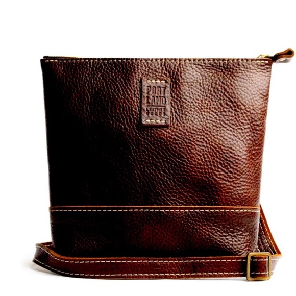 Portland Leather Handbags - Luxurious NEW Portland Leather Festival Crossbody bag in Coldbrew!